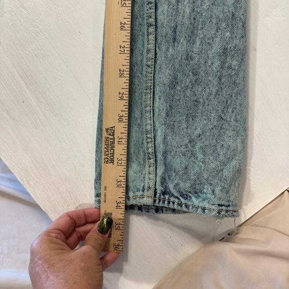 Vintage 80s 90s Code Bleu Acid Wash Jeans Women’s High Rise Straight 14 - Picture 9 of 16